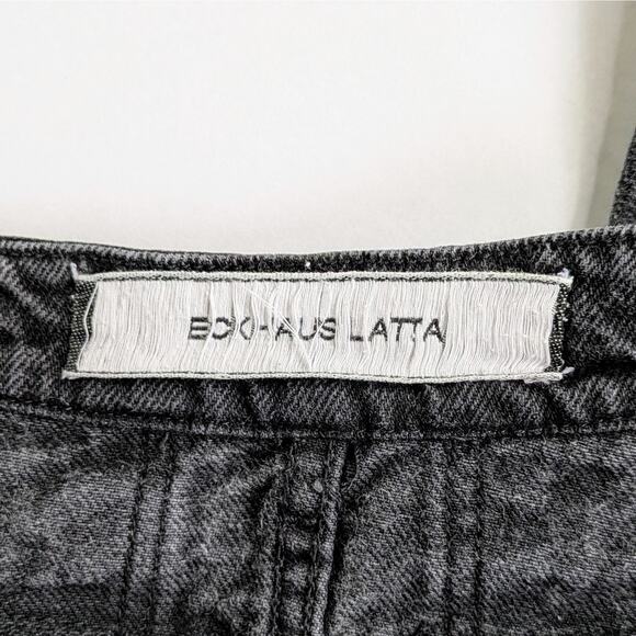 Eckhaus Latta Jeans Women's 26 Charcoal Black High Rise 100% Cotton Ankle - Picture 2 of 10